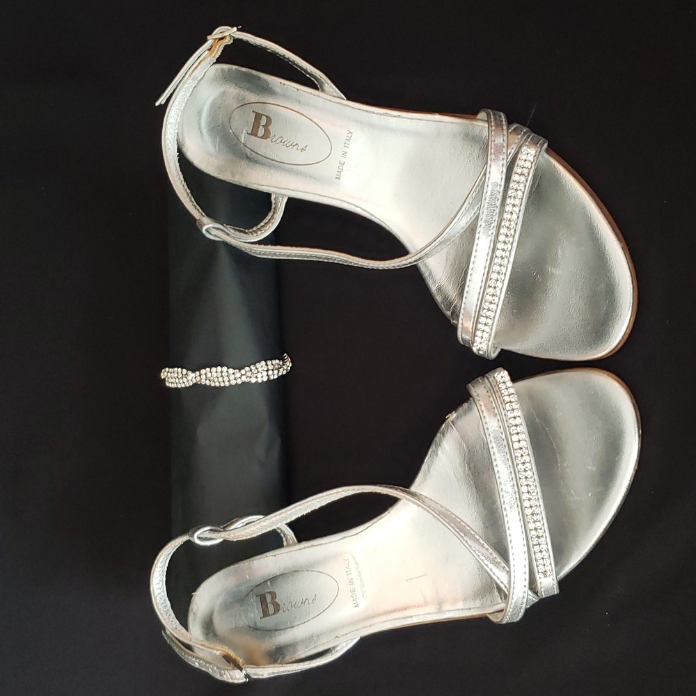 Browns Shoes Ankle Strap Heels & Complimentary Bracelet!
